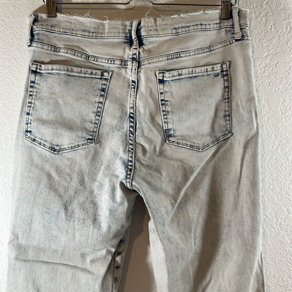 JESSICA SIMPSON Flirt Straight Boot Distressed Denim Jeans Size 31 - Picture 7 of 12